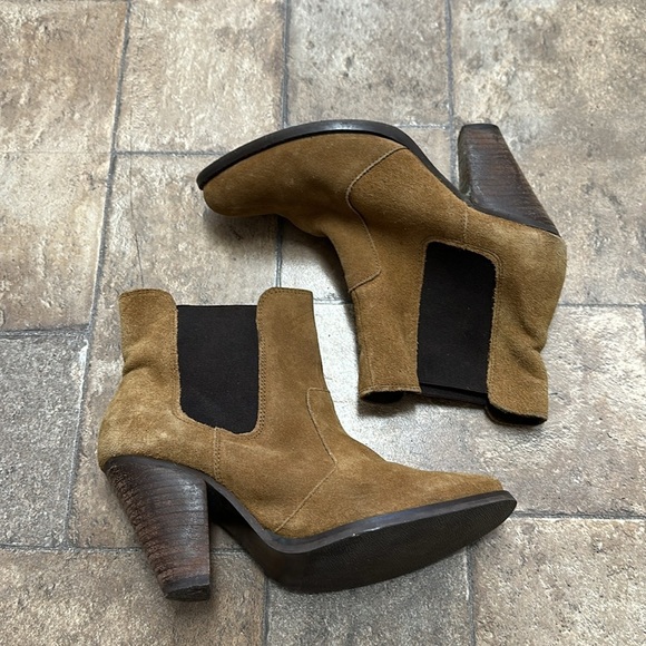 Asos Suede Leather Heel ankle boot sz 7 - Picture 1 of 8